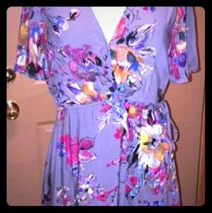 Purple wrap dress